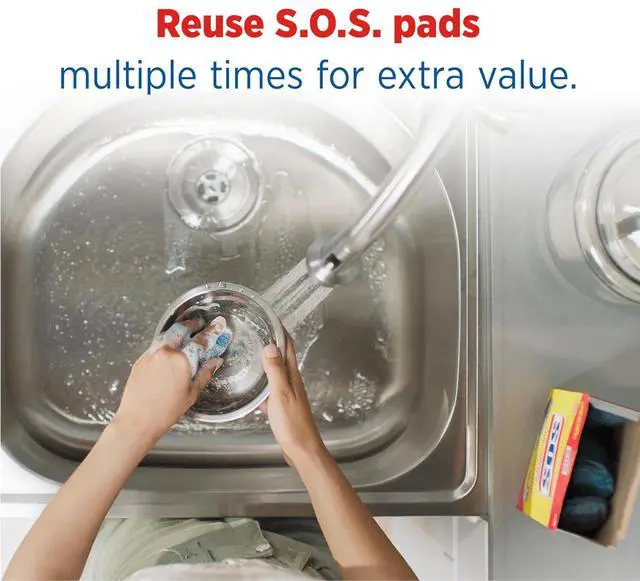 Alt view image 7 of 7 - S.O.S. Steel Wool Soap Pads, 18 Count