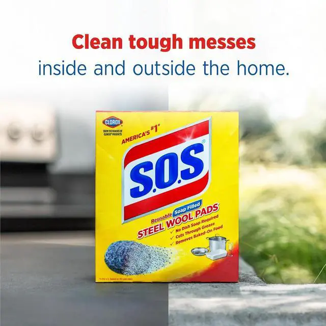 Alt view image 6 of 7 - S.O.S. Steel Wool Soap Pads, 18 Count