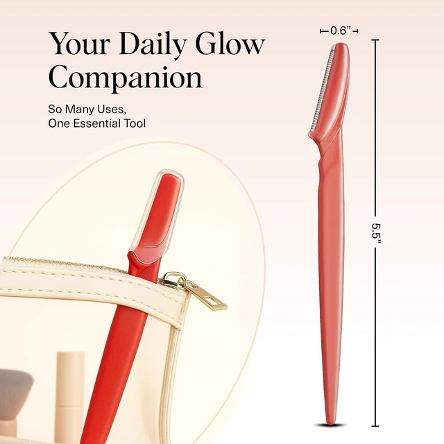 Alt view image 6 of 6 - Kitsch Dermaplane Razor for Women Face, Coral, 6Pcs