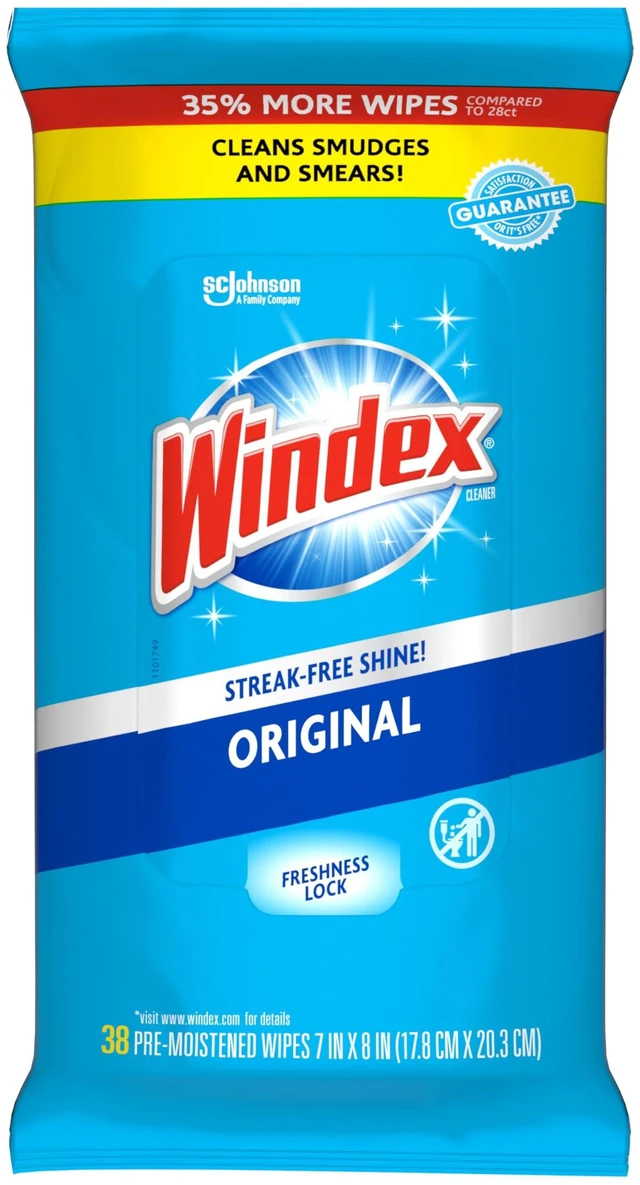 Main image of Windex Glass and Window Cleaner Wipes, 38 Count