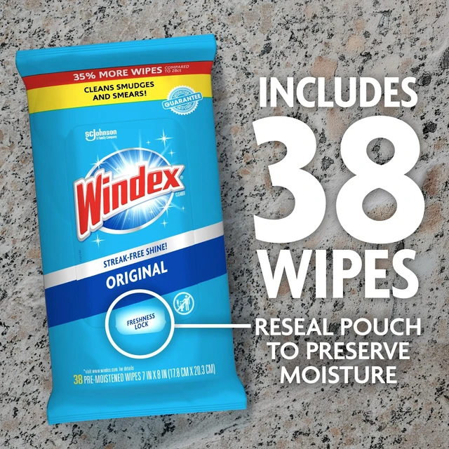 Alt view image 2 of 6 - Windex Glass and Window Cleaner Wipes, 38 Count
