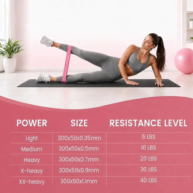 Alt view image 7 of 7 - WIKDAY Resistance Bands Set of 5, Exercise Loop Bands for Men Women, Body Stretching, Crossfit Training, Home Workout, Physical Therapy, Booty Legs