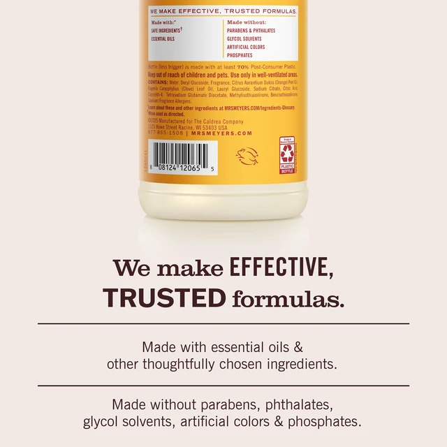 Alt view image 6 of 7 - Mrs. Meyer's Clean Day Multi-Surface Cleaner, Clementine, 16fl oz