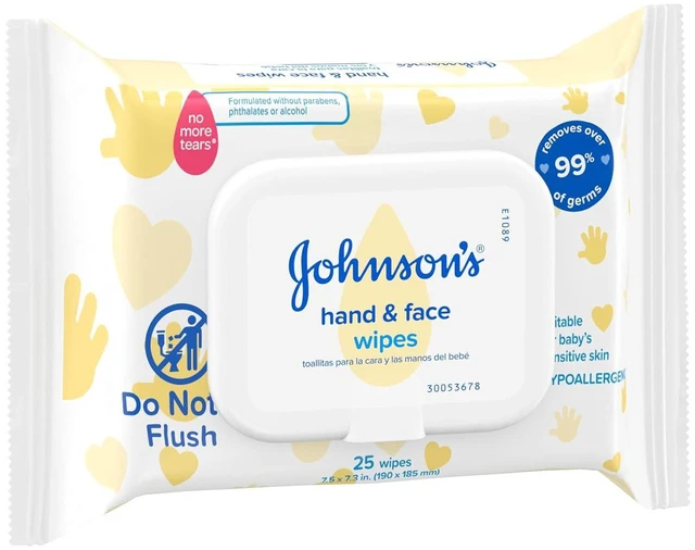 Alt view image 2 of 7 - Johnson's Baby Disposable Hand & Face Cleansing Wipes, 25ct