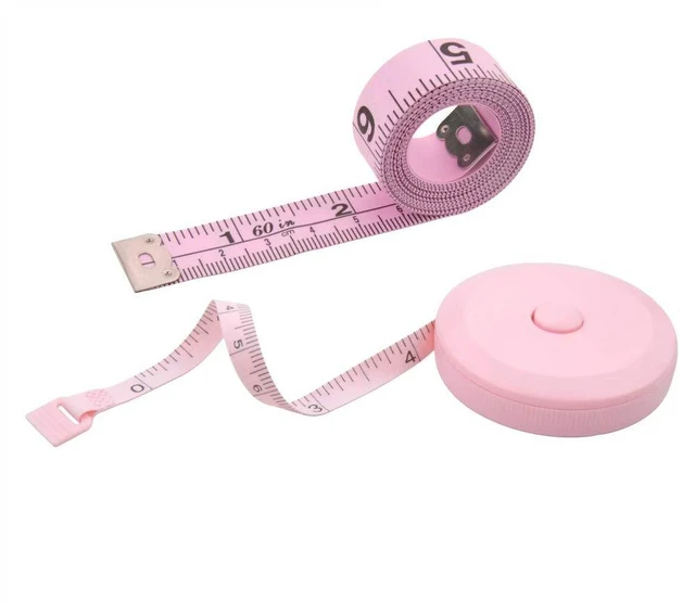 Main image of VAXATO 2PCS Retractable Dual Sided Measuring Tape, 60 Inch/1.5M, Pink, for Body Sewing Fabric Tailor Cloth Craft