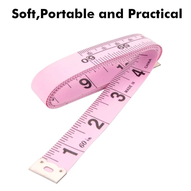 Alt view image 4 of 6 - VAXATO 2PCS Retractable Dual Sided Measuring Tape, 60 Inch/1.5M, Pink, for Body Sewing Fabric Tailor Cloth Craft