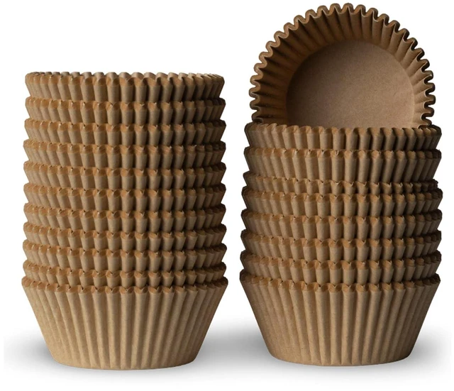 Alt view image 6 of 7 - 200 Paper Cupcake Liners, Brown, Grease Proof, No Smell, Food Grade, for Muffins, Cupcakes and Desserts