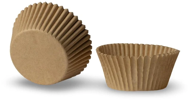 Alt view image 5 of 7 - 200 Paper Cupcake Liners, Brown, Grease Proof, No Smell, Food Grade, for Muffins, Cupcakes and Desserts