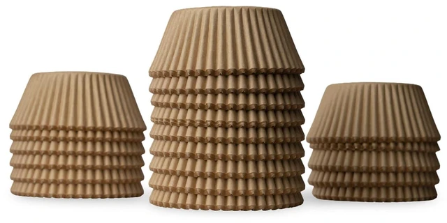 Alt view image 3 of 7 - 200 Paper Cupcake Liners, Brown, Grease Proof, No Smell, Food Grade, for Muffins, Cupcakes and Desserts