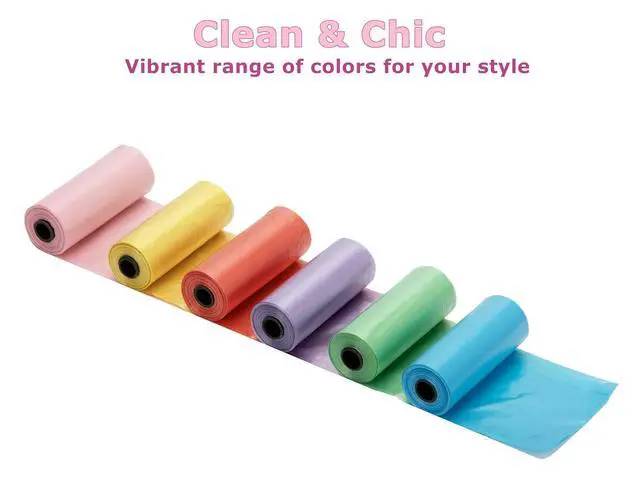 Alt view image 3 of 4 - Ginsco 0.8Gallons Disposable Plastic Trash Bags for Mini Car Trash Can, Car/Home/Office, 4Rolls/60Counts, Pink