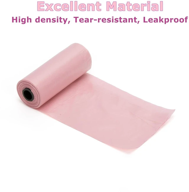 Alt view image 4 of 4 - Ginsco 0.8Gallons Disposable Plastic Trash Bags for Mini Car Trash Can, Car/Home/Office, 4Rolls/60Counts, Pink