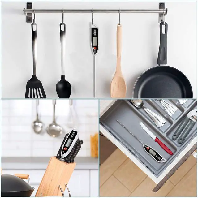 Alt view image 5 of 7 - Digital Instant Read Meat Candy Kitchen Thermometer for BBQ Grill Oil Milk Bath Water Deep Fry Candle