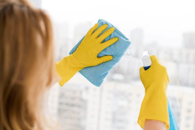 Alt view image 7 of 7 - SteadMax 1 Pair Reusable Natural Rubber Latex Non-Slip Dish Cleaning Gloves for Kitchen, Household