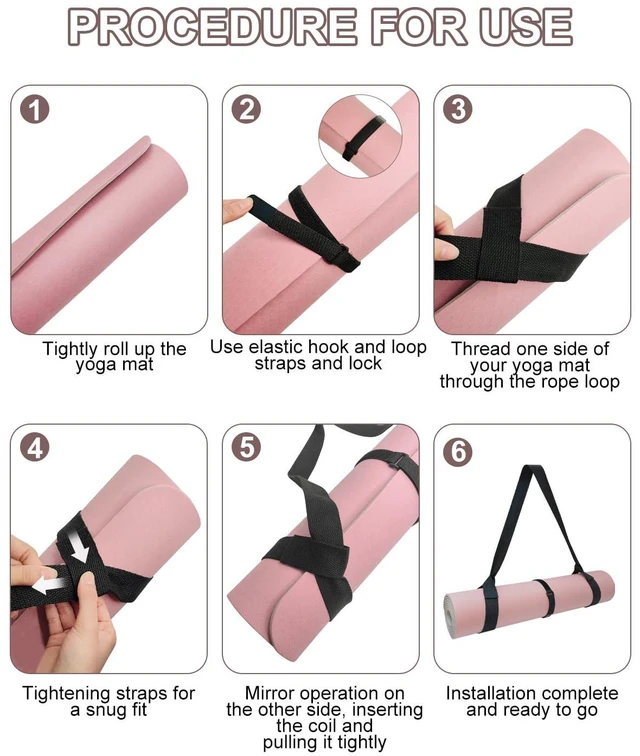 Alt view image 6 of 7 - Adjustable Hook-and-Loop Yoga Mat Strap Carrier for Most Mats