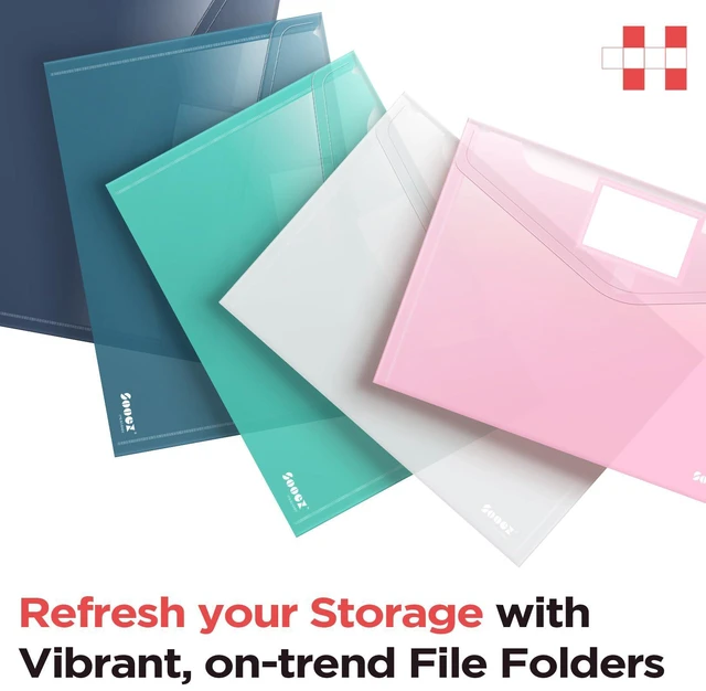 Alt view image 3 of 6 - Sooez 10-Pack Clear Plastic Envelopes and File Folders
