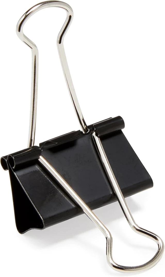 Alt view image 5 of 6 - Amazon Basics Sturdy Binder Clips, Medium 1.25 Inches, Steel, Black, 24 Count (2 Pack of 12)