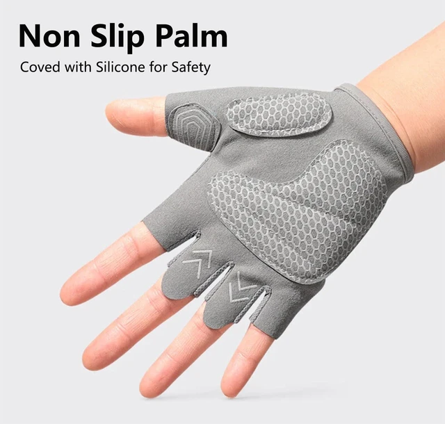 Alt view image 3 of 5 - Half Finger Gym Weight-Lifting Gloves for Men and Women