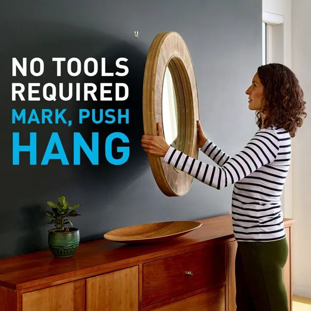 Alt view image 5 of 6 - 3M Claw 15lb. Drywall Picture Hanger with Spot Markers, Heavyweight Hanging Solution for Room and Office Decor, Including Mirrors or Large Art, 5 Pack
