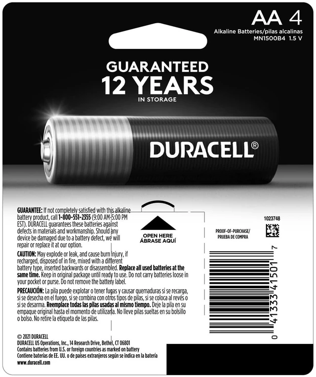 Alt view image 2 of 6 - Duracell AA4 Powerboost Alkaline Battery 4 Count