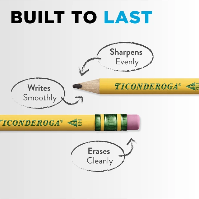 Alt view image 4 of 6 - Ticonderoga My First Short Triangular Wood-Cased Pencils, #2 HB Soft