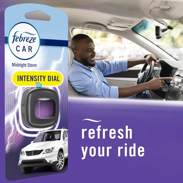 Alt view image 2 of 7 - Febreze Car Air Freshener Vent Clip Midnight Storm, 1 Count, 0.06oz