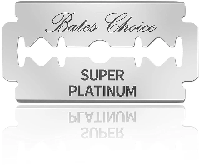 Main image of Bates Double Edge Safety Razor Blades, 40 Pack, Stainless Steel, for Smooth Precise Clean Shave & Comfortable Grooming Experience