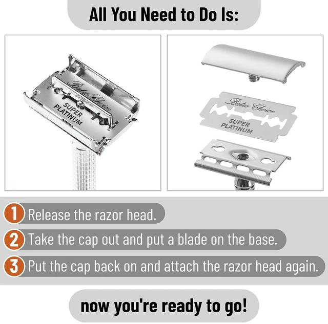 Alt view image 5 of 7 - Bates Double Edge Safety Razor Blades, 40 Pack, Stainless Steel, for Smooth Precise Clean Shave & Comfortable Grooming Experience