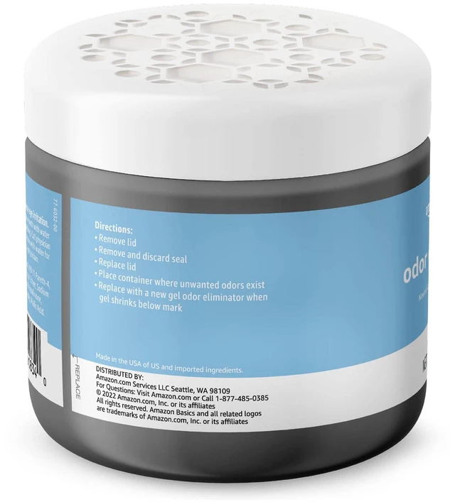Alt view image 2 of 6 - Amazon Basics Gel Odor Eliminator, Activated Charcoal, Fragrance Free, 17 oz, 1 Pack