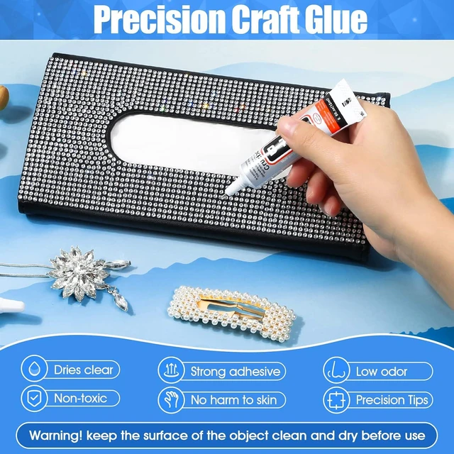 Alt view image 2 of 6 - B-7000 Clear Glue 4x15ml (0.5 oz) for Rhinestone, Jewelry, Bead, Clothes, Shoes, Fabric, Cell Phone Screen Repair, Metal, Stone, Nail Art, Glass