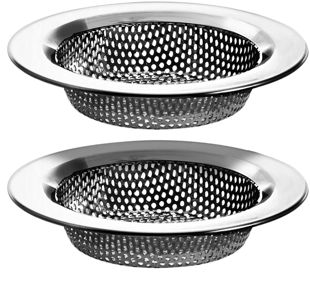 Main image of 2-Pack Stainless Steel Kitchen Sink Drain Strainer, 4.5" Top / 3" Basket, Large Basket Food Catcher