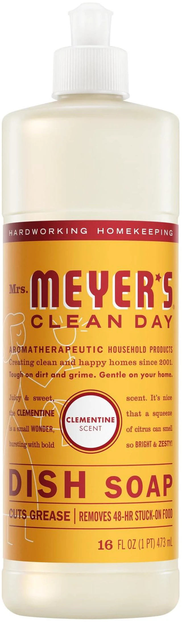 Main image of Mrs. Meyer's Clean Day Liquid Dish Soap, Clementine Scent, 16 Fl Oz