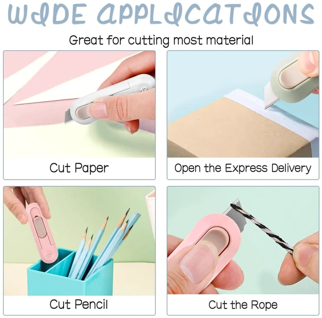 Alt view image 3 of 7 - 4 Pcs Retractable Box Cutter, Package Opener, Envelope Opener for Boxes, Envelopes, Packages, Paper Tapes