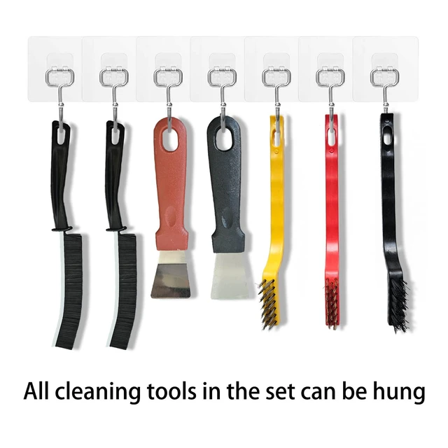 Alt view image 3 of 6 - 7 Pcs Multi-Purpose Crevice Cleaning Brush Tool for Kitchen Grease Stains, Bathroom Crevices, Window Gutters, Tiles and Faucets
