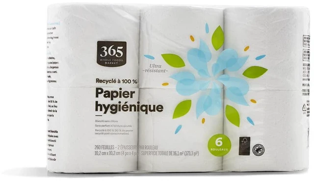 Alt view image 4 of 5 - 365 by Whole Foods Market 100% Recycled Bath Tissue Ultra-Strong 260 Sheets per Roll 6 Count