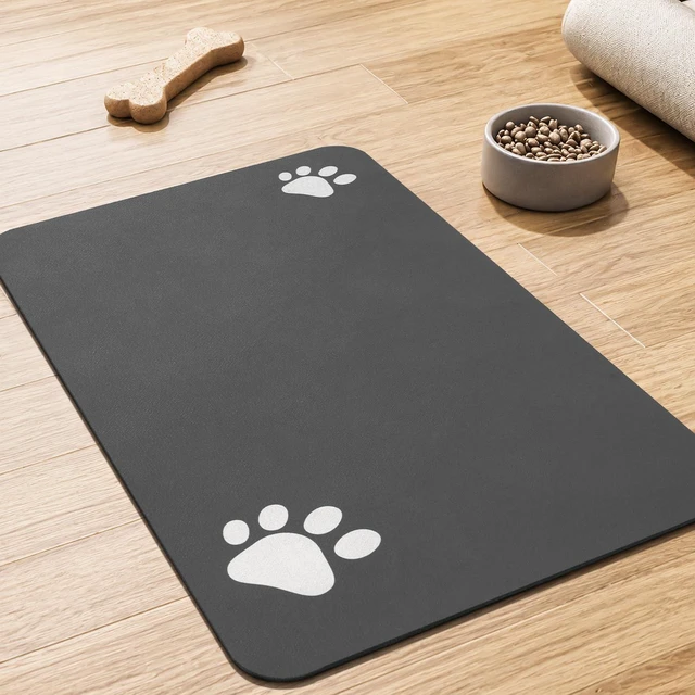 Main image of PADOOR Pet Feeding Mat Absorbent for Food and Water Bowl No Stains Easy Clean Quick Dry Dog Supplies