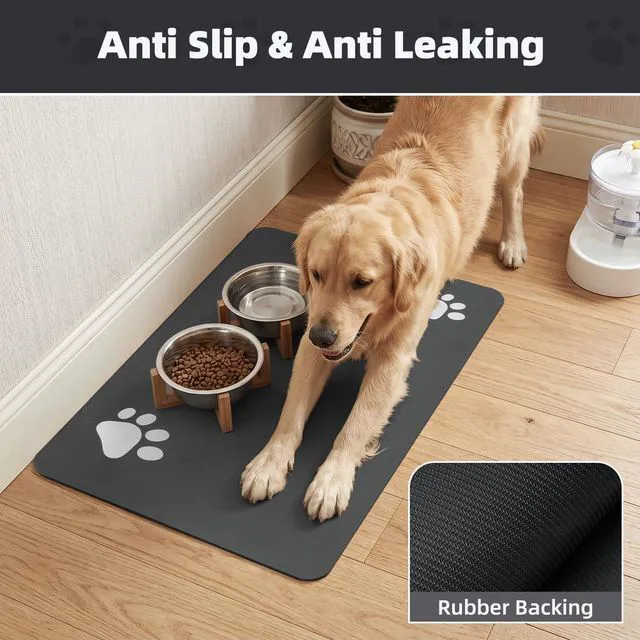 Alt view image 6 of 6 - PADOOR Pet Feeding Mat Absorbent for Food and Water Bowl No Stains Easy Clean Quick Dry Dog Supplies