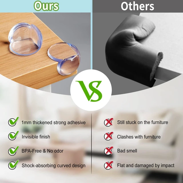 Alt view image 6 of 6 - Baby Proofing Table Corner Protectors 12 Pack for Baby Furniture Guards to Cover Sharp Furniture