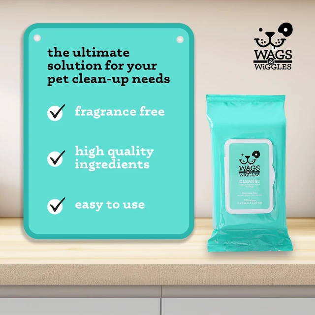 Alt view image 5 of 6 - Wags & Wiggles Hypoallergenic Dog Wipes, Fragrance-Free, 100 Count