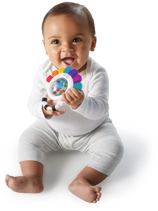 Alt view image 3 of 6 - Baby Einstein Outstanding Opus the Octopus Sensory Rattle & Teether Multi-Use Toy, BPA Free & Chillable, 3 Months & Up, Multicolored