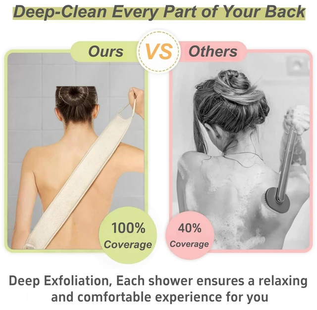 Alt view image 2 of 7 - Natural Loofah Exfoliating Body Scrubber, 2-Piece Bath Set
