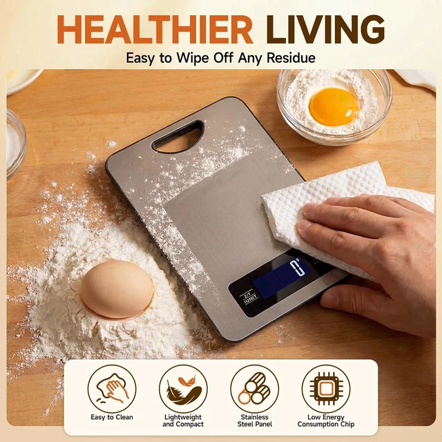Alt view image 5 of 6 - 11lb Digital Kitchen Scale with Hanging Loop, Food Baking Scale