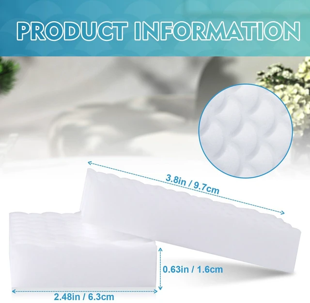 Alt view image 2 of 6 - GLIMGLINT 12PK Magic Sponges Cleaning Eraser, Powerful Scrubber Foam Pads