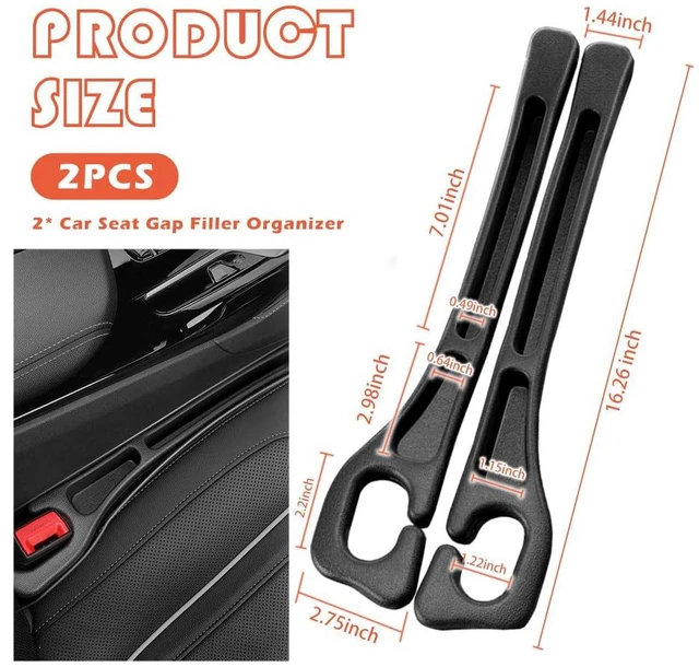 Alt view image 5 of 7 - 2PCS Car Seat Gap Filler Organizer with Storage Slots