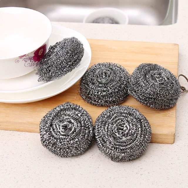 Alt view image 4 of 6 - KTOJOY 6-Pack Stainless Steel Wool Scouring Pads
