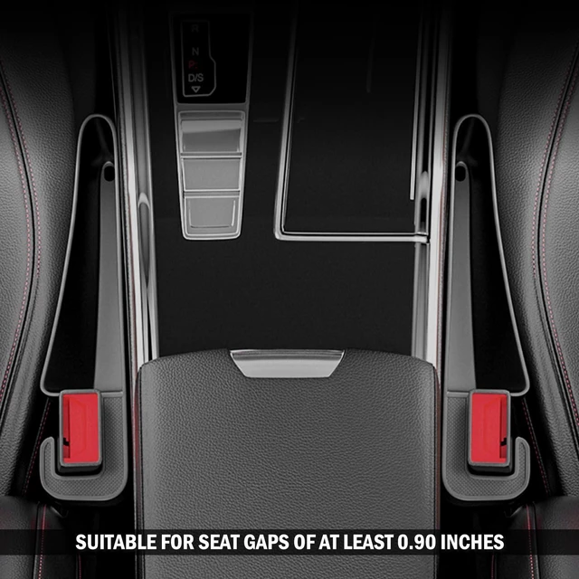 Alt view image 3 of 7 - 2PCS Short Car Seat Gap Filler Organizer with Seat Belt Holes, Anti-Dropout, Fills Console Gaps, Universal Car Seat Gap Plug with Storage Slot for Car Storage