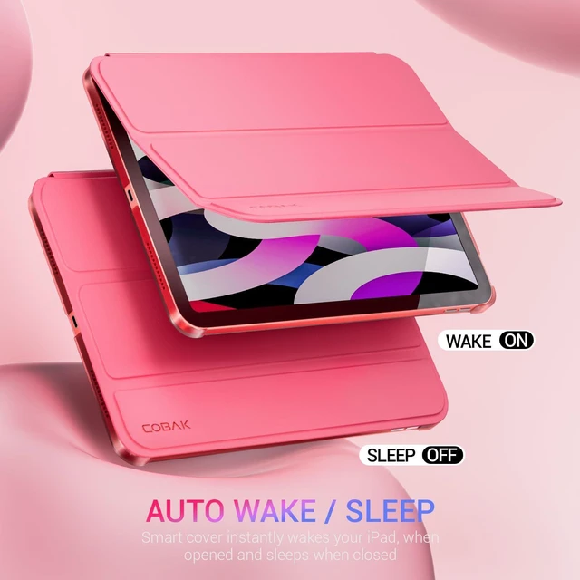 Alt view image 2 of 6 - CoBak Slim Stand Case for iPad (A16) 11th Generation 11 Inch 2025 / iPad 10th Generation 10.9 Inch 2022, Hard PC Translucent Back Shell, Support Touch ID, Raspberry