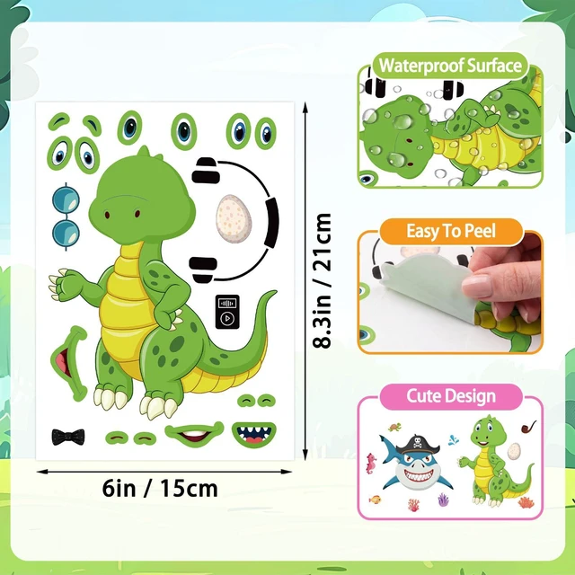 Alt view image 4 of 7 - 24 Sheets Make a Face Stickers for Kids, Toddlers, Party Favors, Crafts