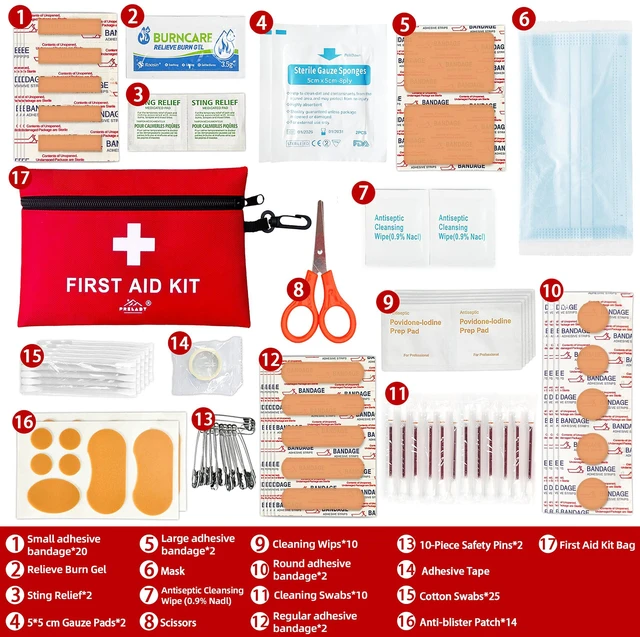 Alt view image 5 of 7 - 152 Piece Travel Size First Aid Kit, TSA Approved Mini First Aid Kit for Home, Car, Travel, Camping, Truck, Sports, Office, Hiking, Backpack