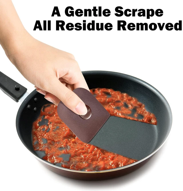 Alt view image 4 of 6 - 5 Pcs Plastic Pan Scraper, Pot and Dish Scraper, Sturdy Kitchen Tool