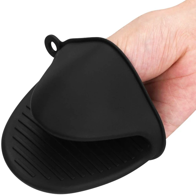 Alt view image 6 of 7 - Tifanso 1 Pair Heat Resistant Silicone Oven Mitts & Pot Holders for Cooking